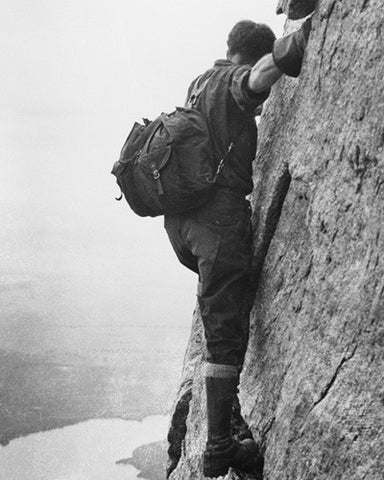 Climber Albert Ellingwood on Mt. Moran