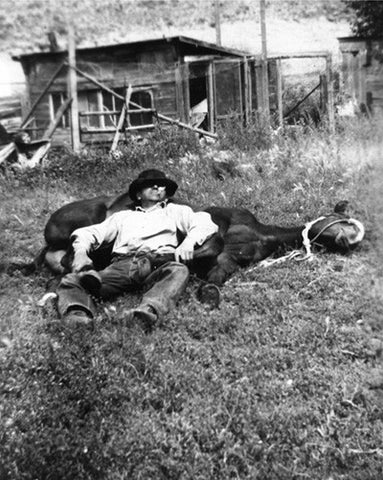 Resting with Horse